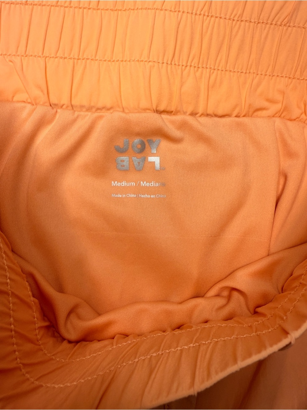 JoyLab Peach Athletic Flowy Shorts w/ Built-In Liner Sz M - Picture 9 of 10